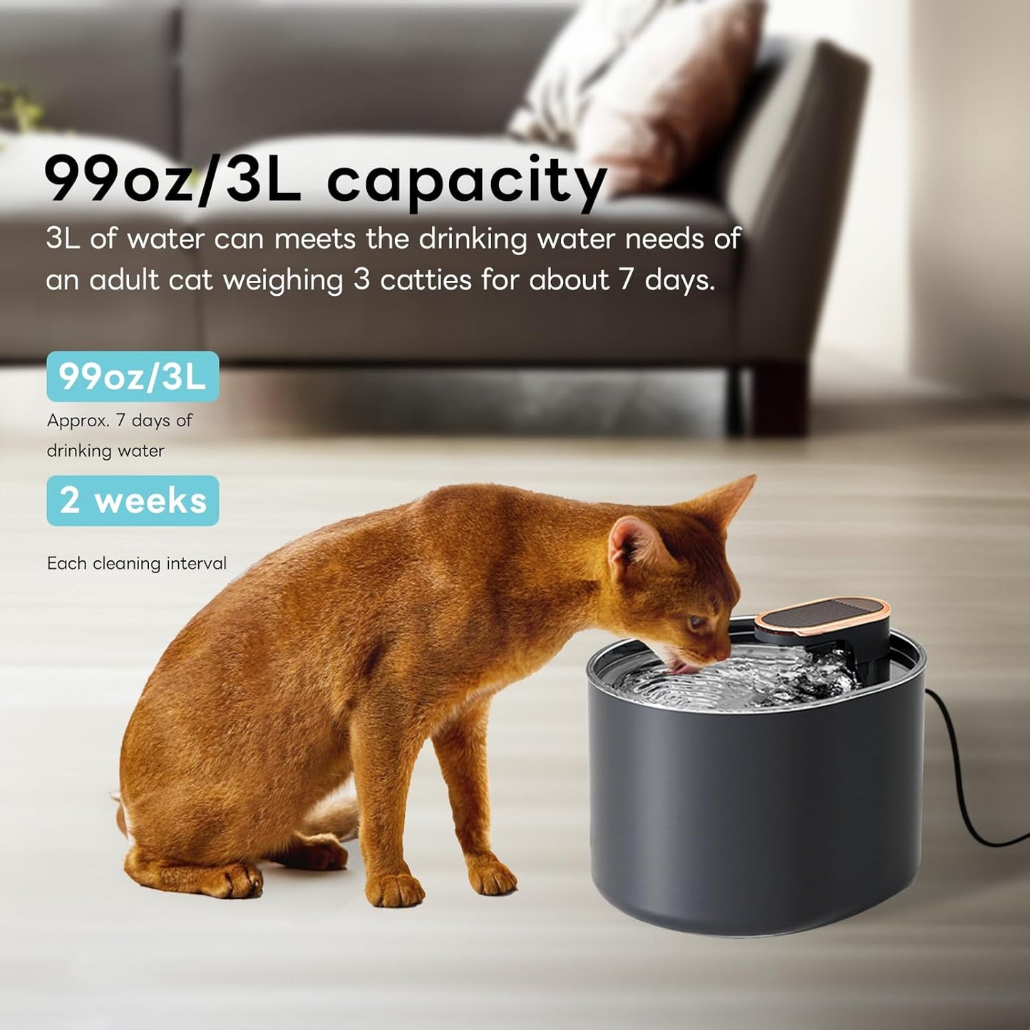 Mr.PetPlanet™ AquaPurr 3L: Smart Cat Water Fountain with Sensor & Filter