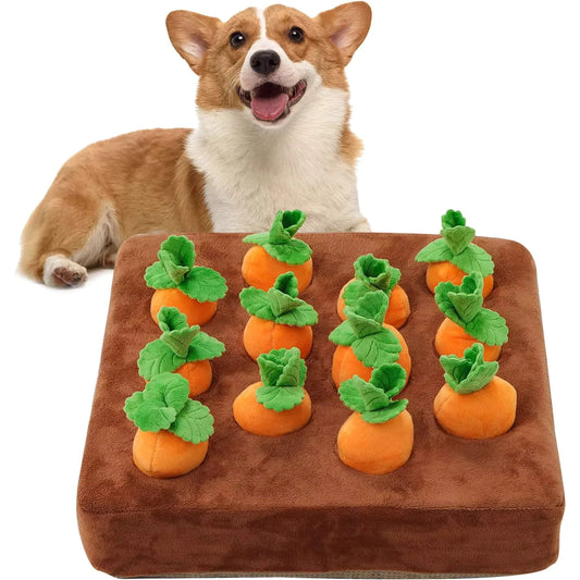 Mr.PetPlanet™ SnuffleCarrot Play Mat: Interactive Dog Puzzle & Stress Relief Toy